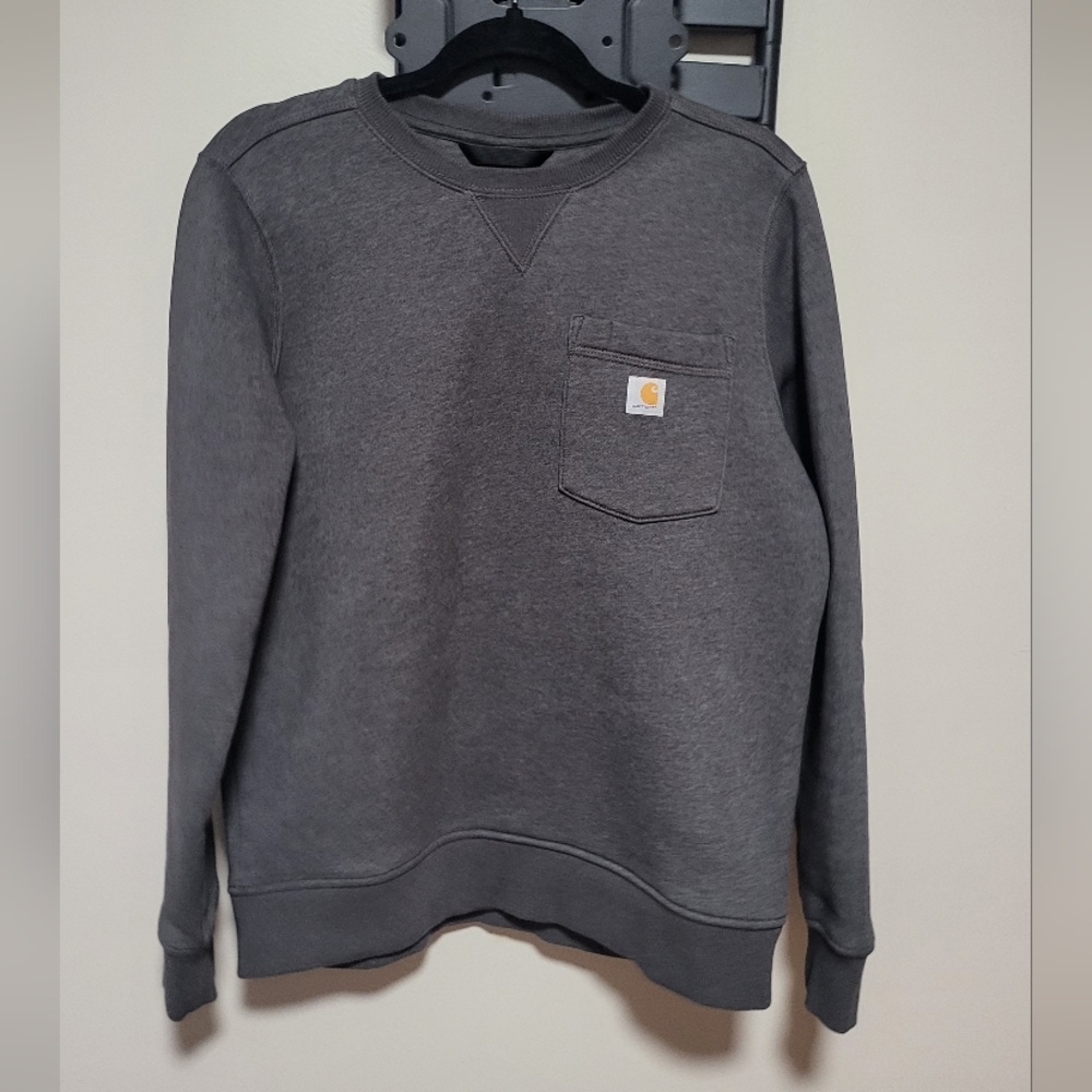 Carhartt crew neck pullover fleece lining womens sweater size M.